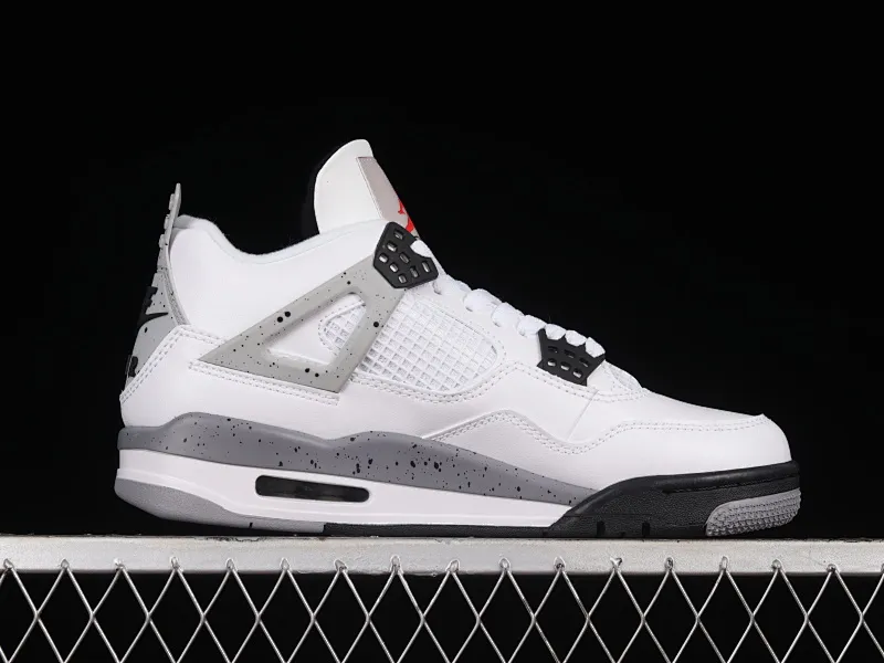 All categories Air Jordan Jordan series basketball shoes Air Jordan 4 X version Air Jordan 4 Retro "White Black" AJ4 Joe 4 white black cement 308497-103